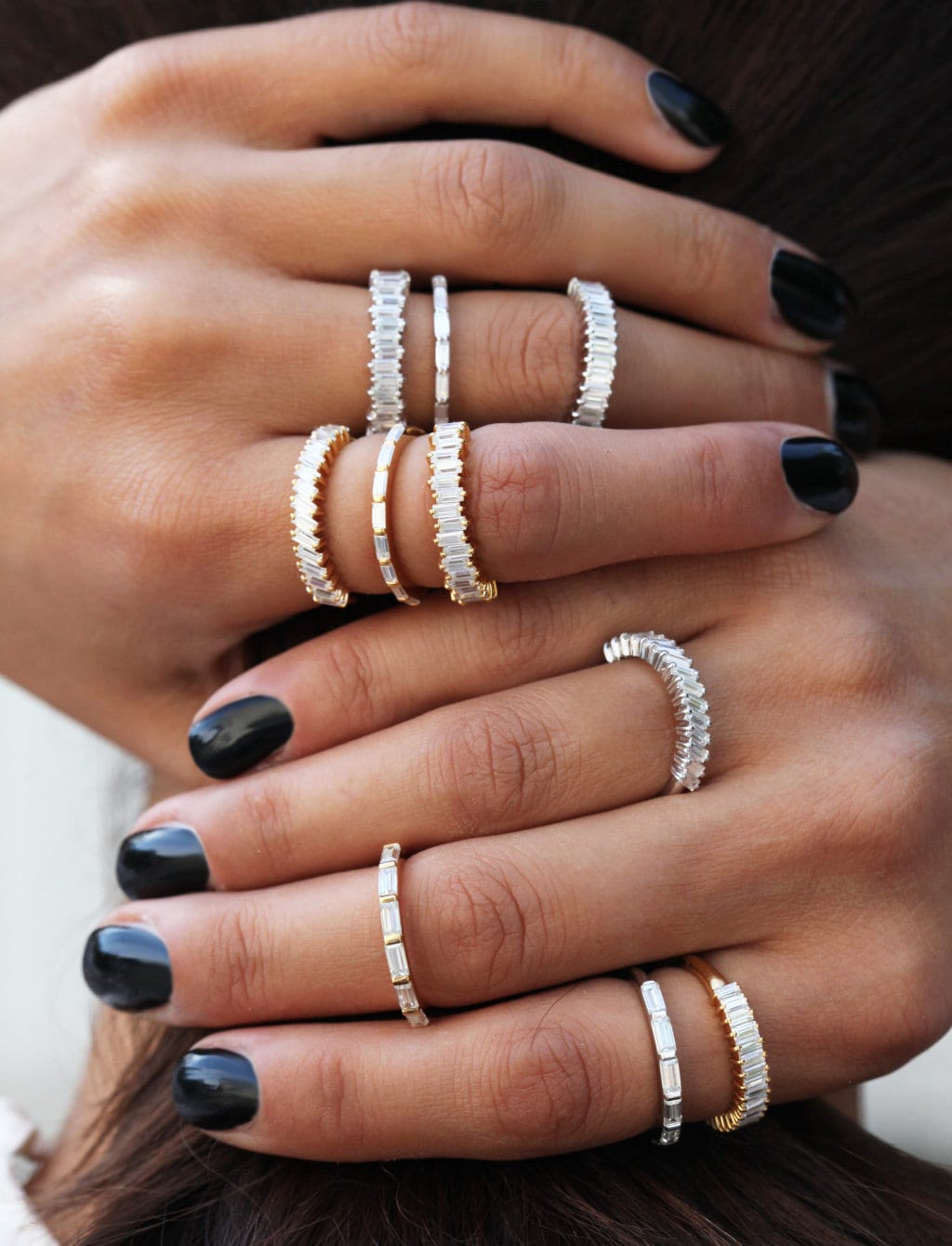 Baguette Vhite Diamond Eterniti Vedding Band