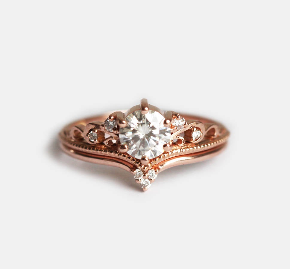 BELLA VINTAGE MOISSANIT I DIAMAND PRSTEN-Capucinne