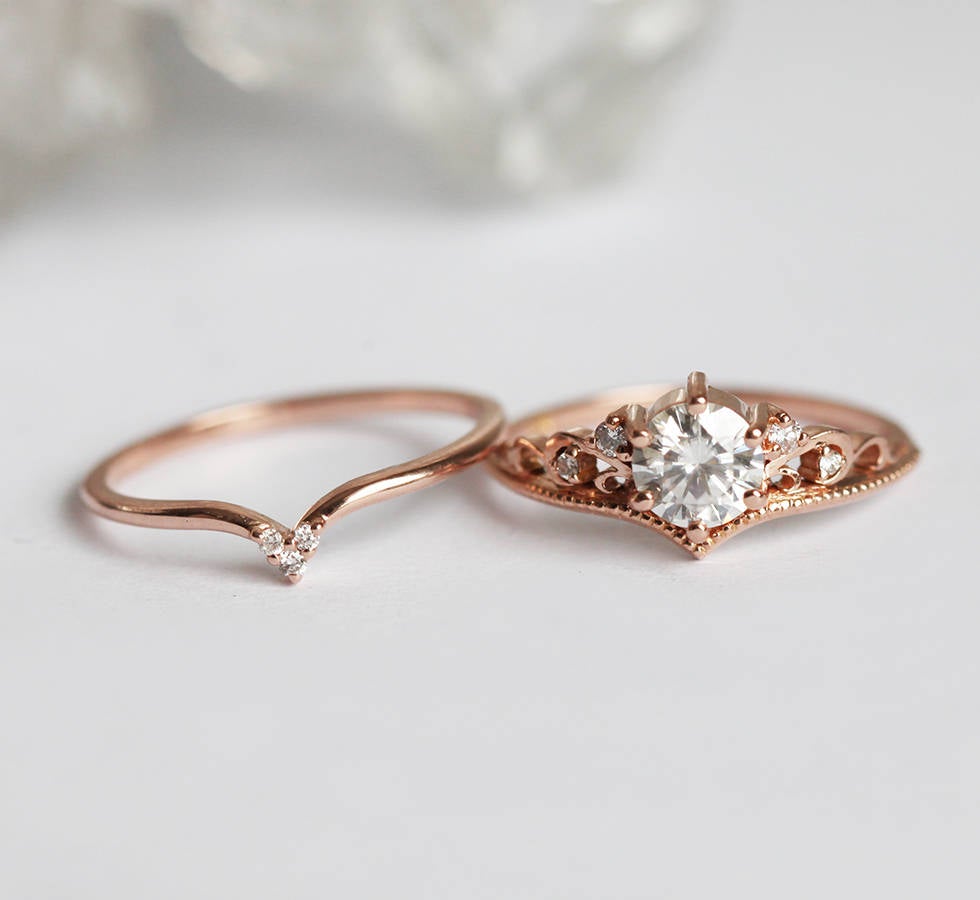 BELLA VINTAGE MOISSANIT I DIAMAND PRSTEN-Capucinne