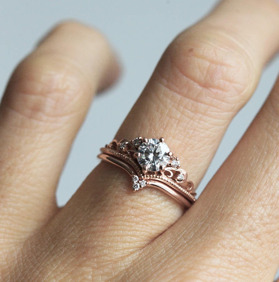 BELLA VINTAGE MOISSANIT I DIAMAND PRSTEN-Capucinne