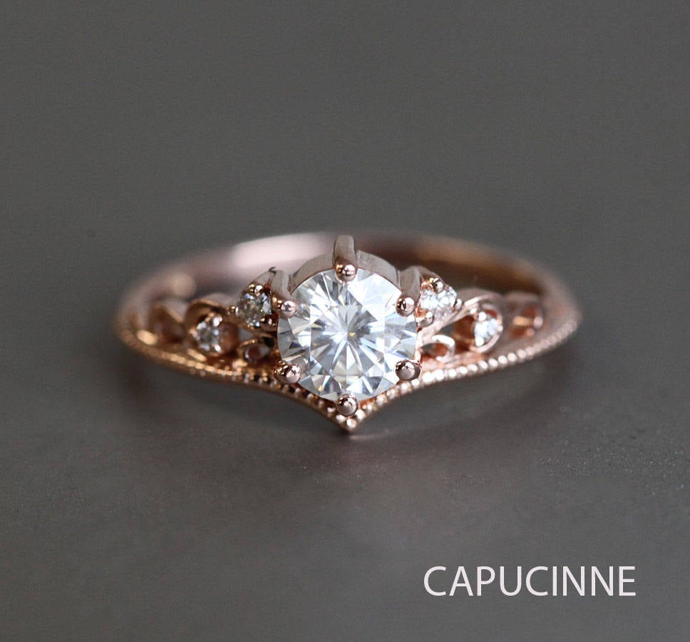 BELLA VINTAGE MOISSANIT I DIAMAND PRSTEN-Capucinne
