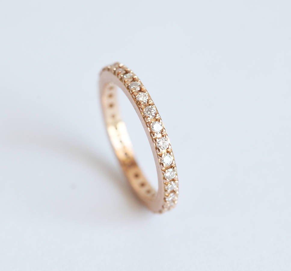 Full Pave Vhite Diamond Eterniti Band