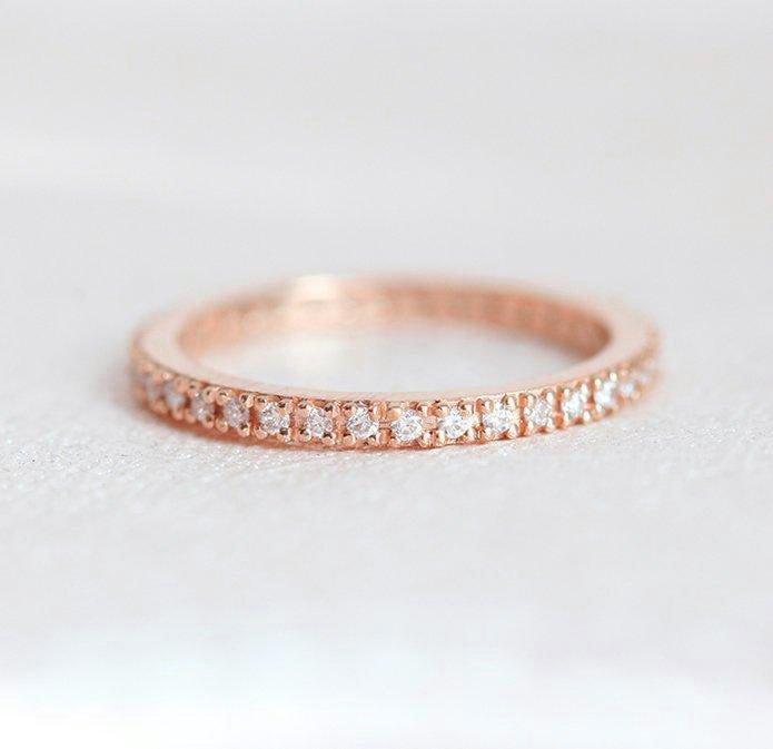 Full Pave Vhite Diamond Eterniti Band