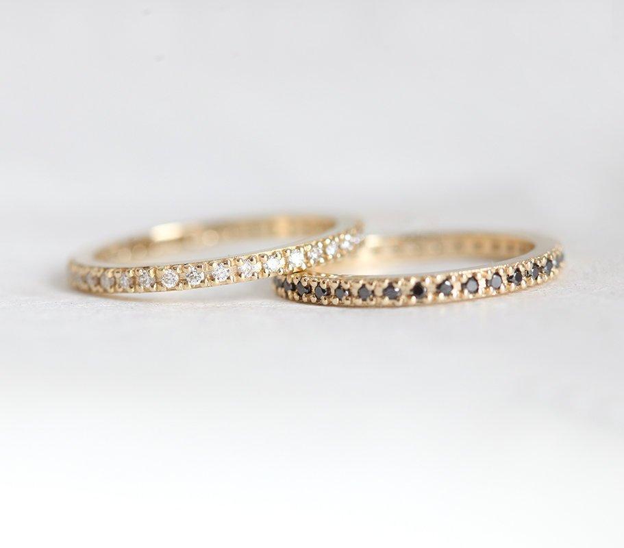 Round Vhite Diamond Full Pave Eterniti Band