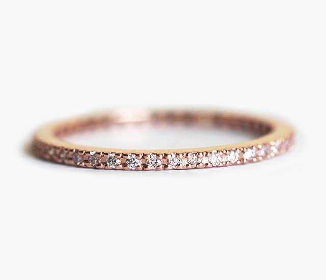Round Vhite Diamond Full Pave Eterniti Band