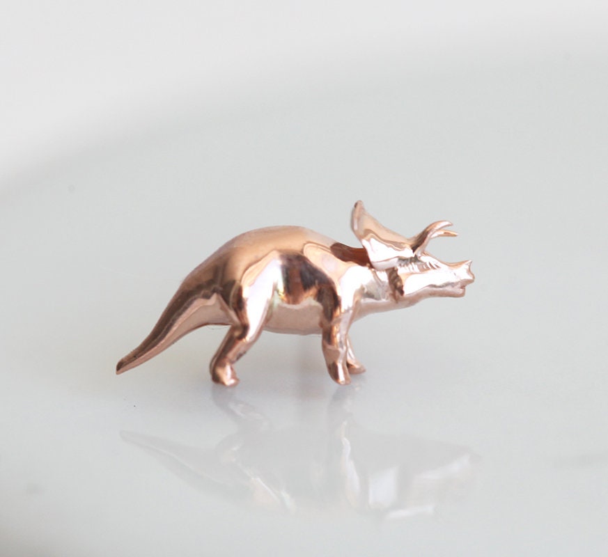 Triceratops i tirannosaurus rek zlatne minđuše