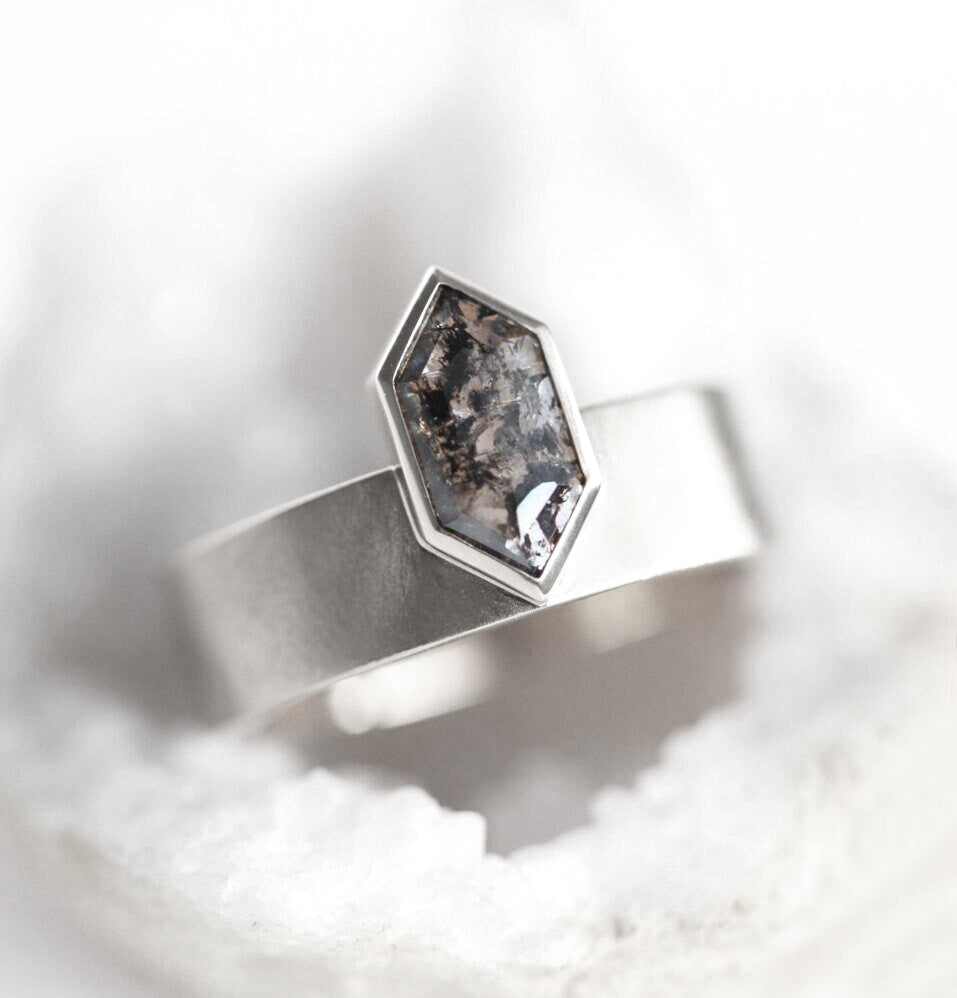 Evangeline Hekagon Diamond Ring Set-Capucinne