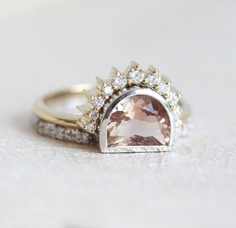 Giada Oregon Sunstone prsten, 14K zlatni prsten-Capucinne