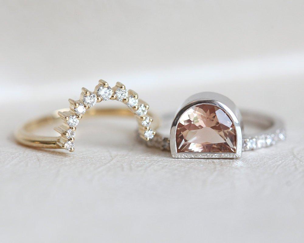 Giada Oregon Sunstone prsten, 14K zlatni prsten-Capucinne