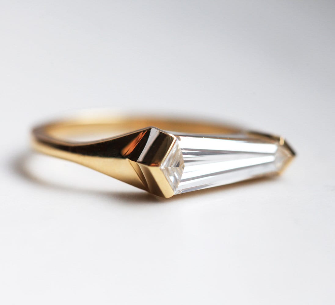 Solitaire Band, Štit dijamantski prsten