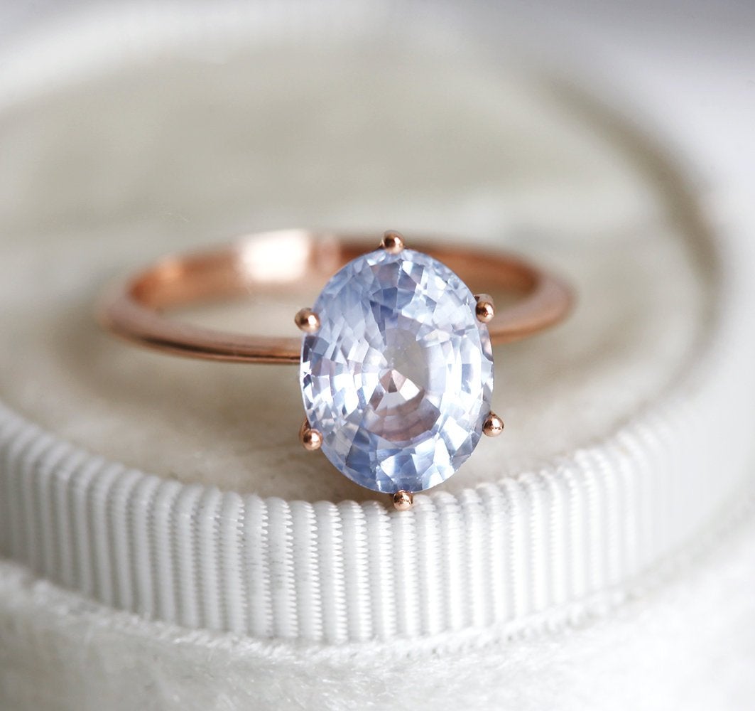 Jackie Lavender Sapphire Solitaire Prsten-Capucinne