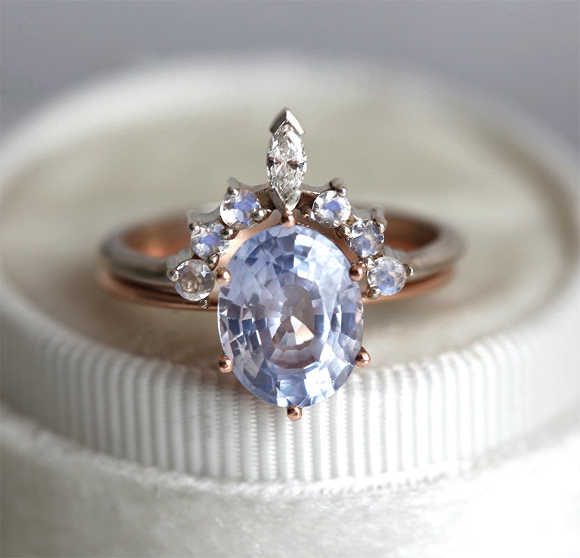 Jackie Lavender Sapphire Solitaire Prsten-Capucinne