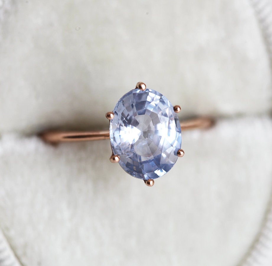Jackie Lavender Sapphire Solitaire Prsten-Capucinne