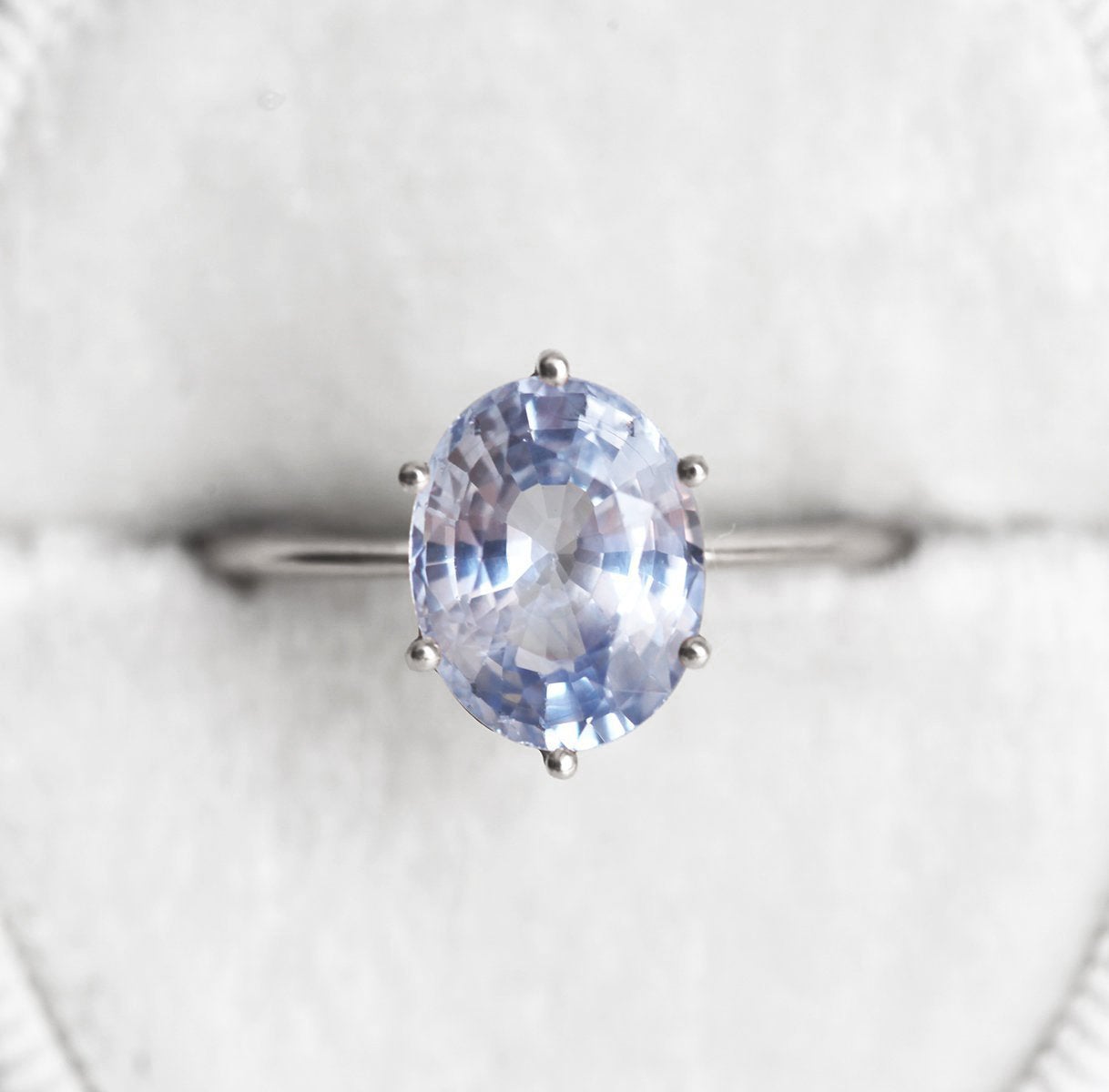 Jackie Lavender Sapphire Solitaire Prsten-Capucinne