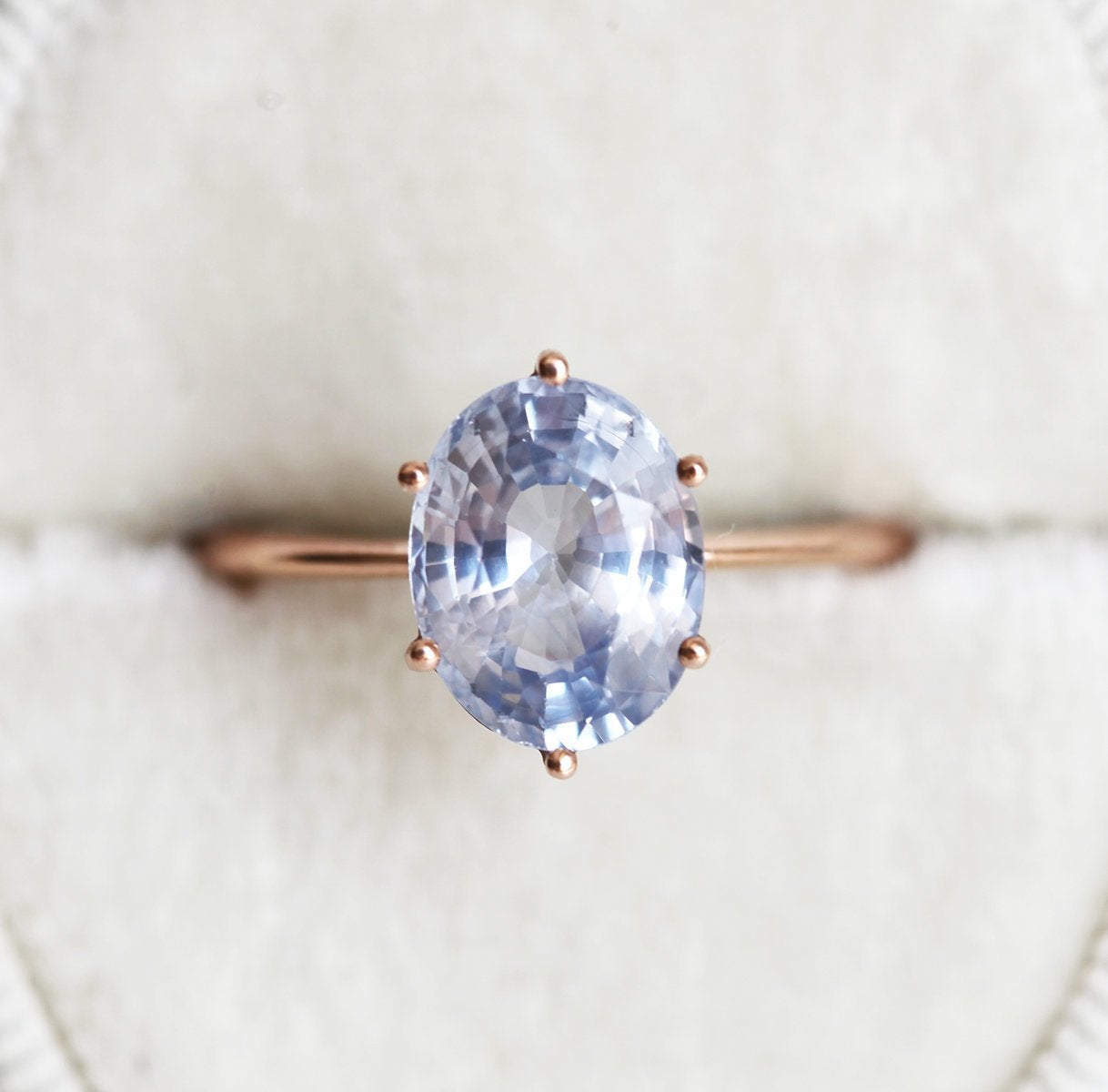 Jackie Lavender Sapphire Solitaire Prsten-Capucinne