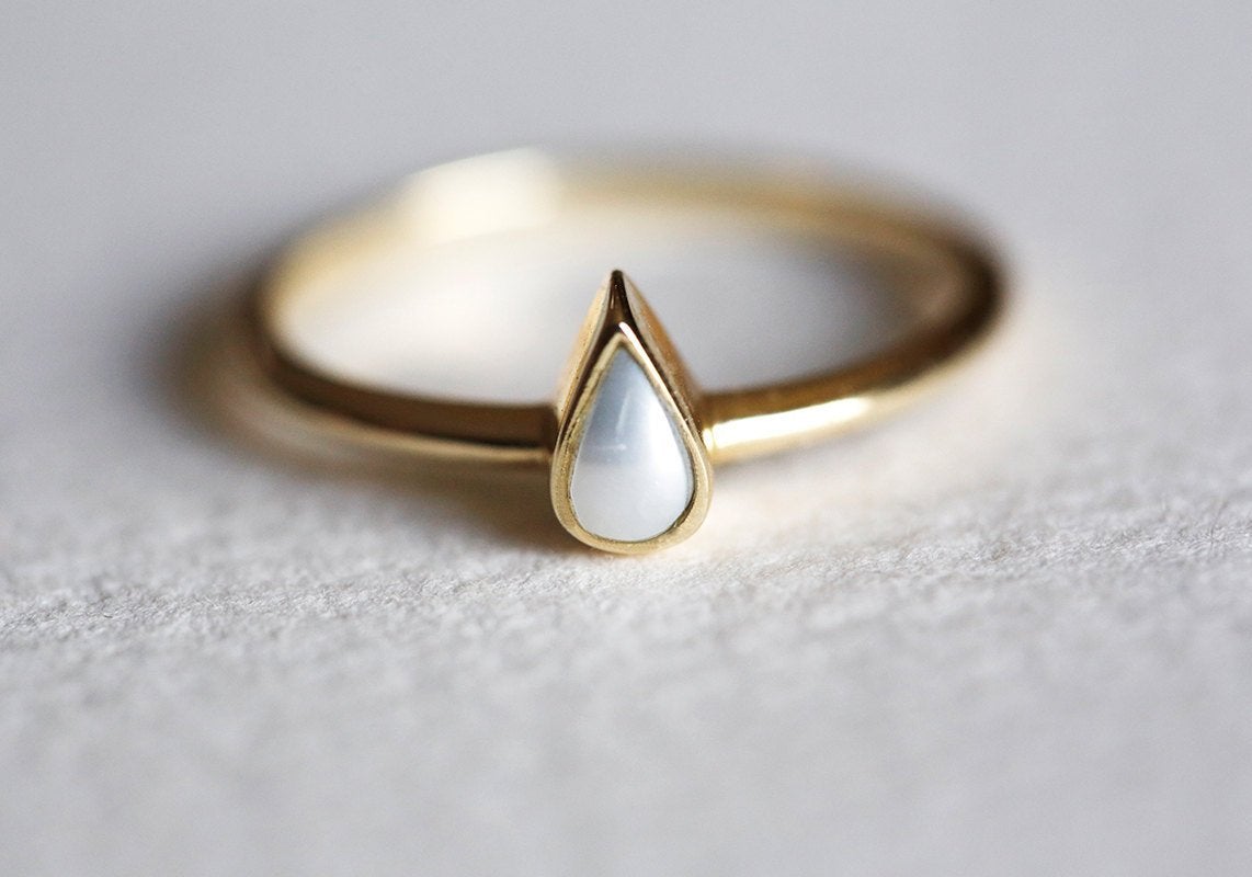 Kamari Pearl-Shaped Pearl Ring-Capucinne