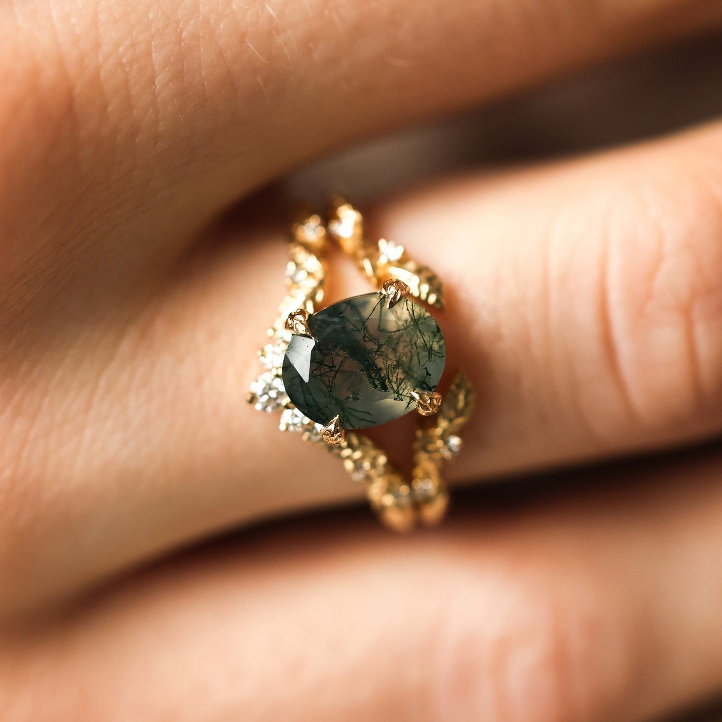 Set prstenova Moss Agate - Capucinne
