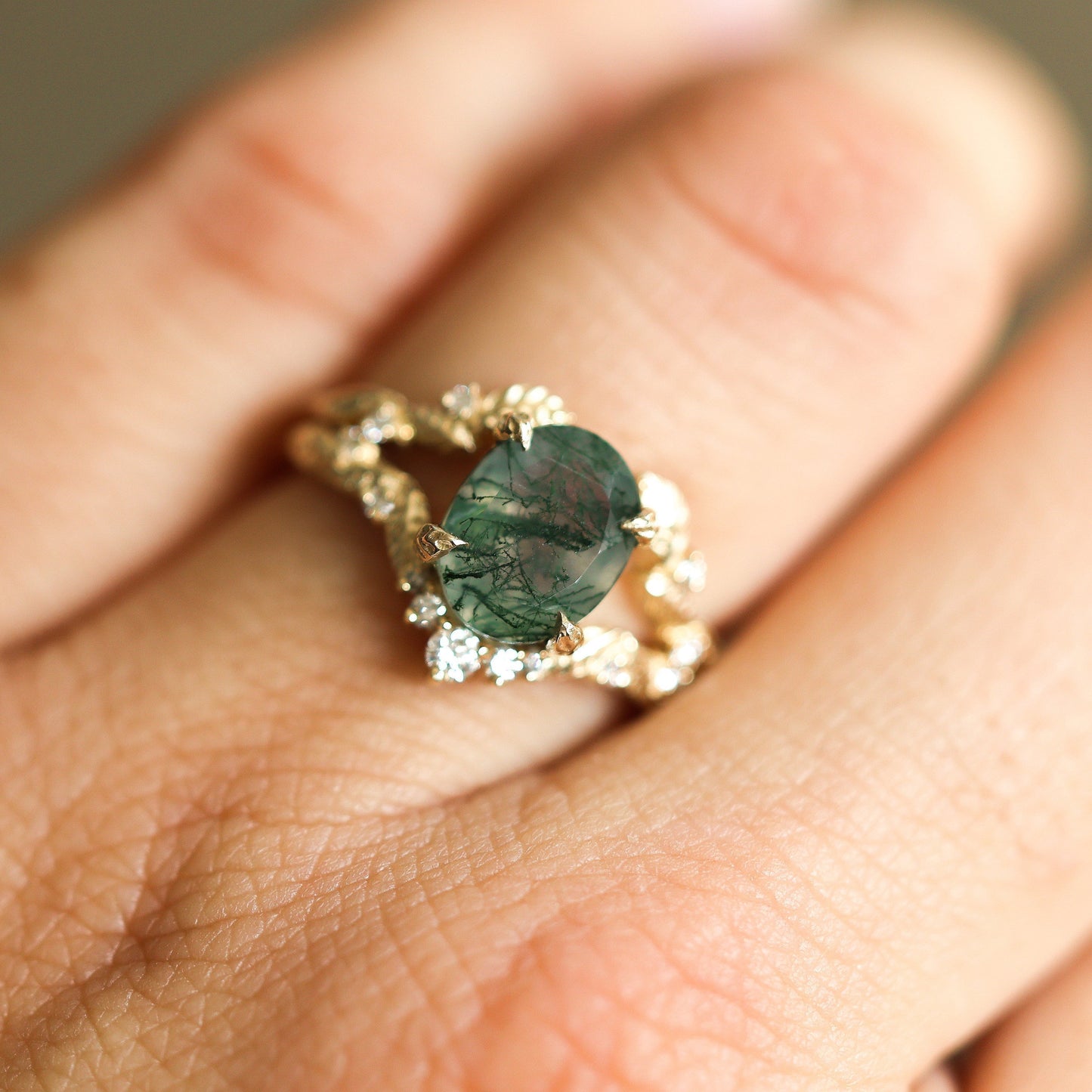 Set prstenova Moss Agate - Capucinne