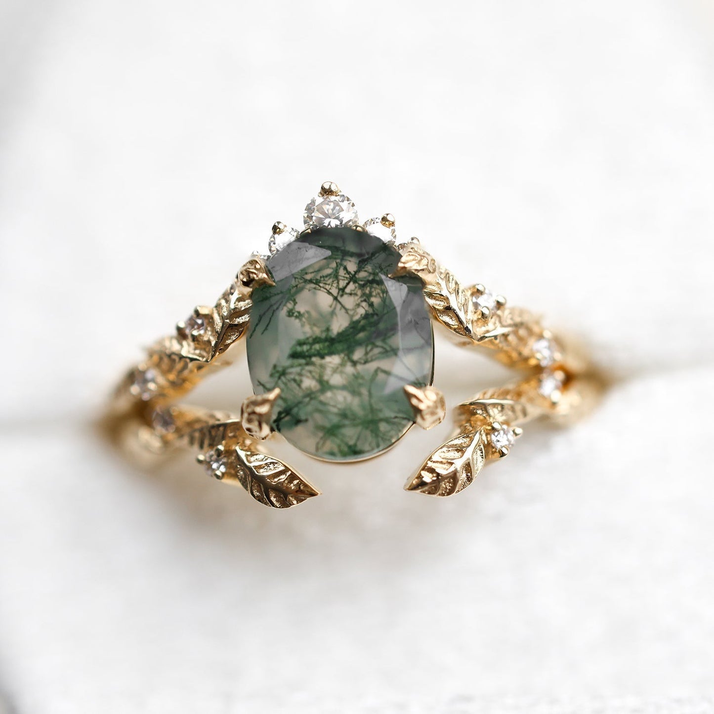 Set prstenova Moss Agate - Capucinne