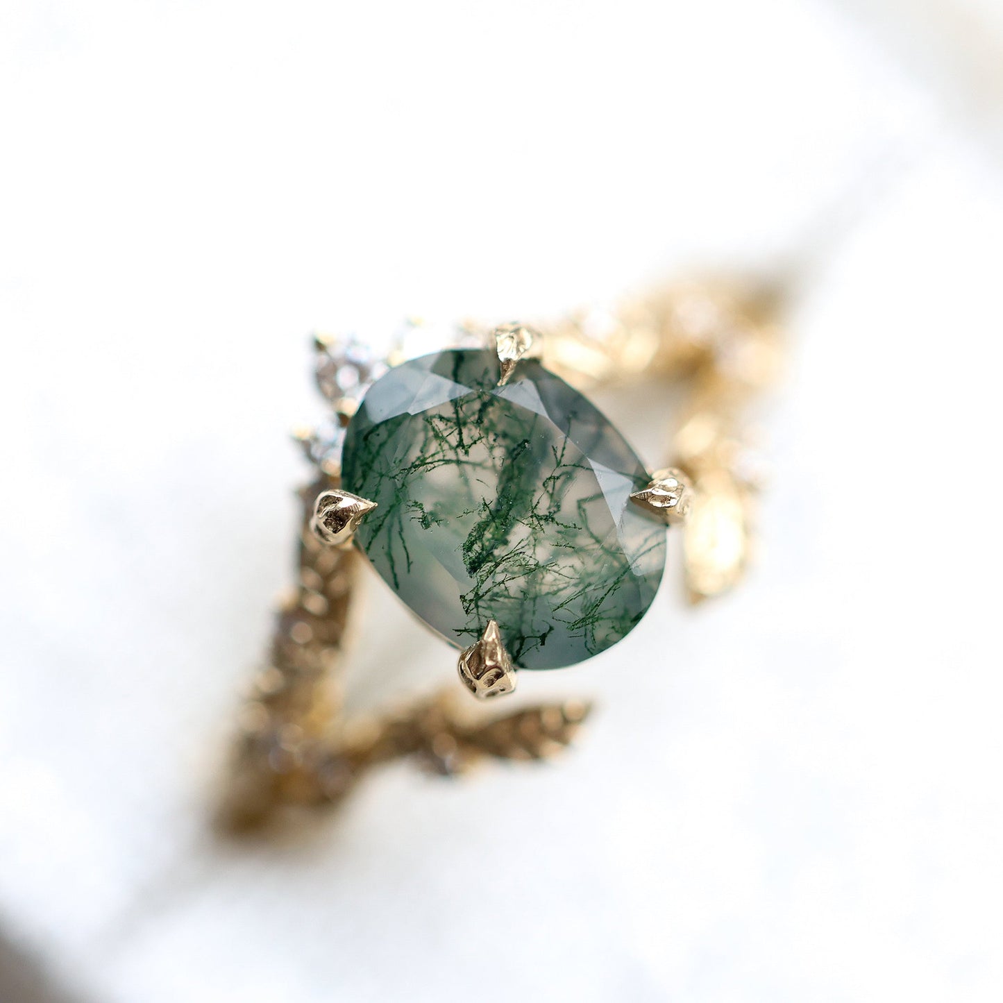 Set prstenova Moss Agate - Capucinne