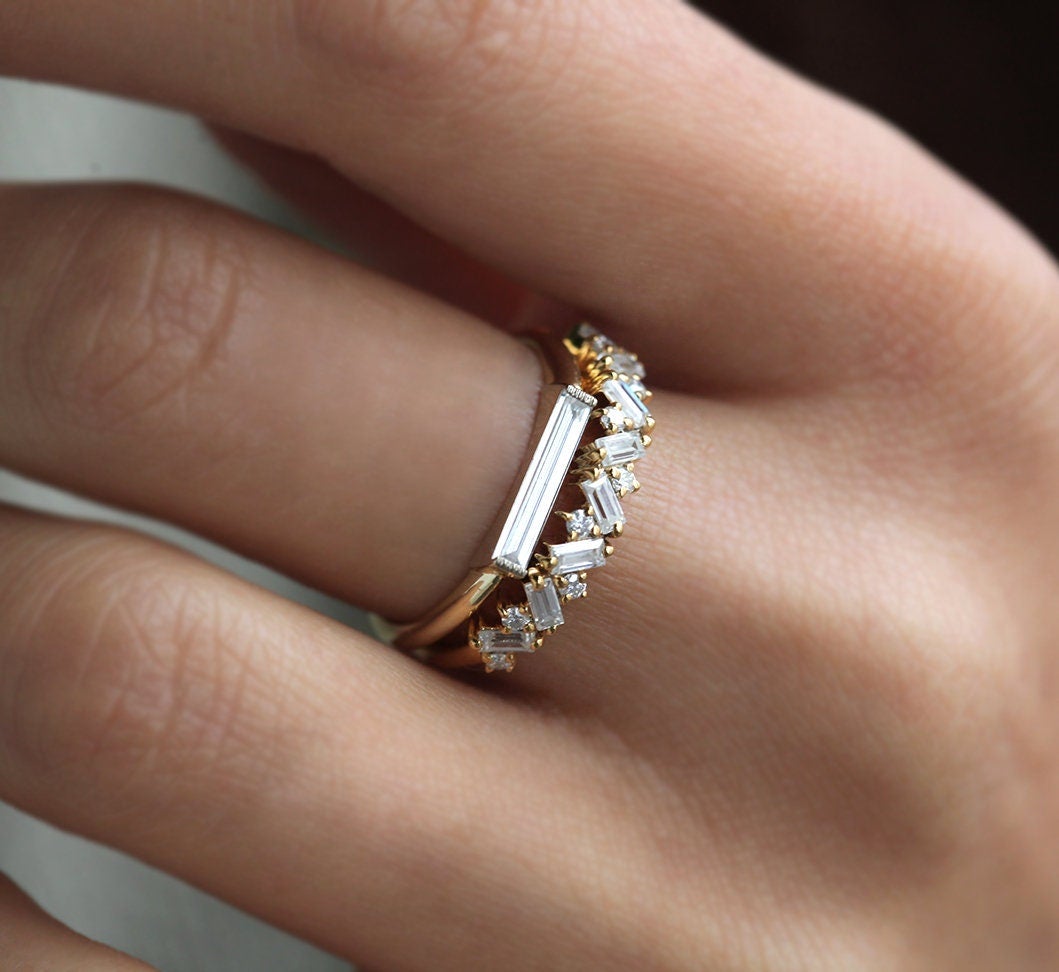 Lizzi Baguette Diamond Ring-Capucinne
