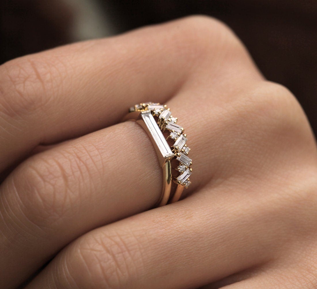 Lizzi Baguette Diamond Ring-Capucinne