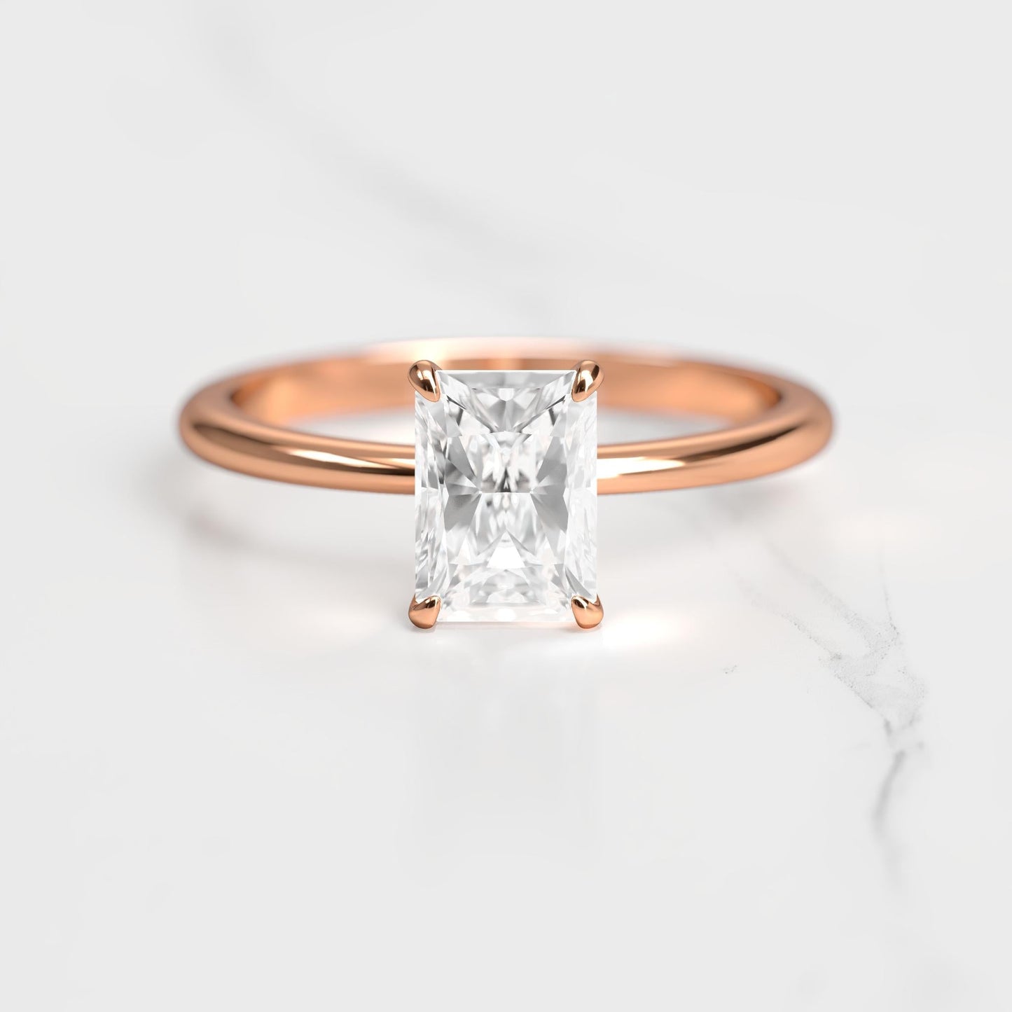 Sjajni pasijans moissanite prsten