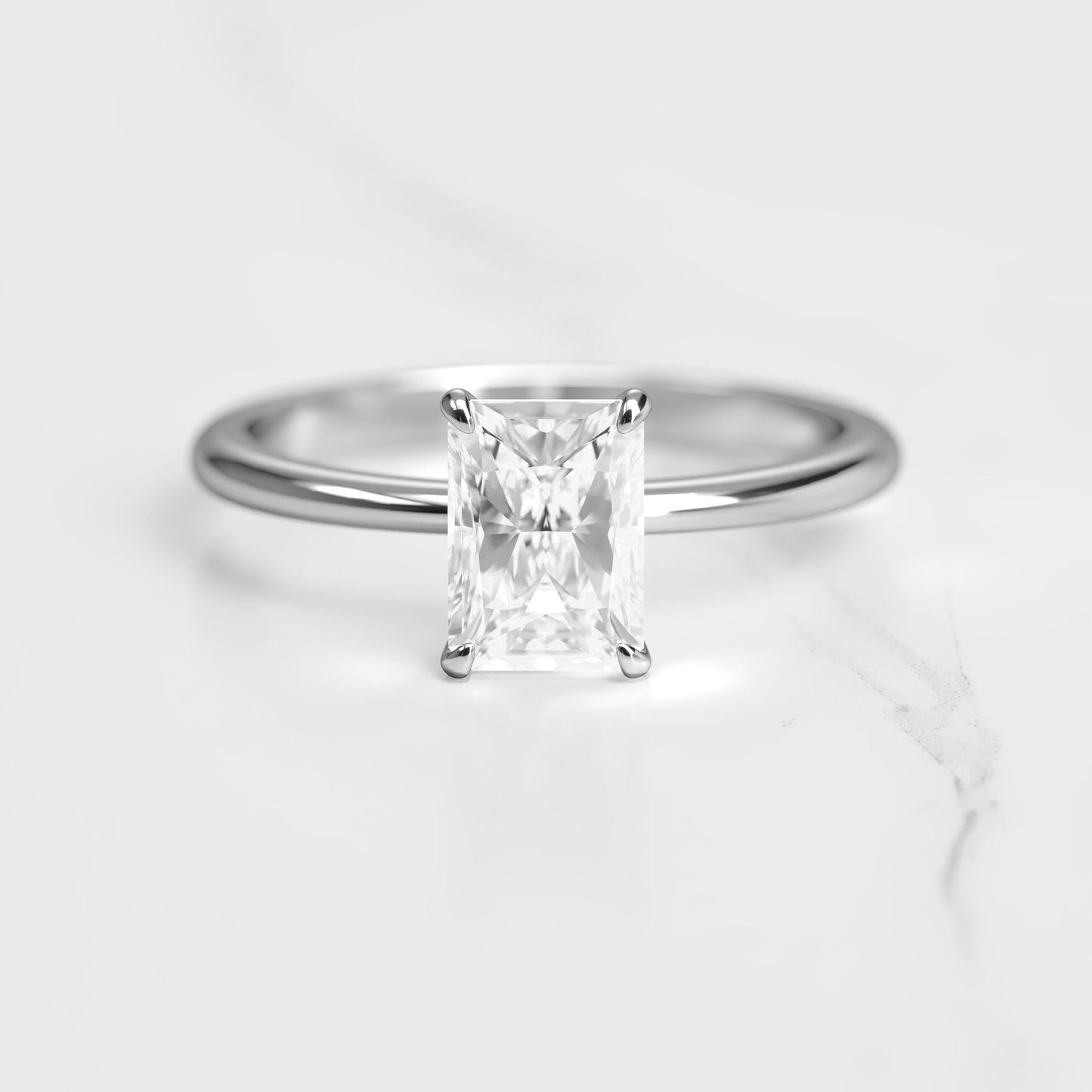 Sjajni pasijans moissanite prsten