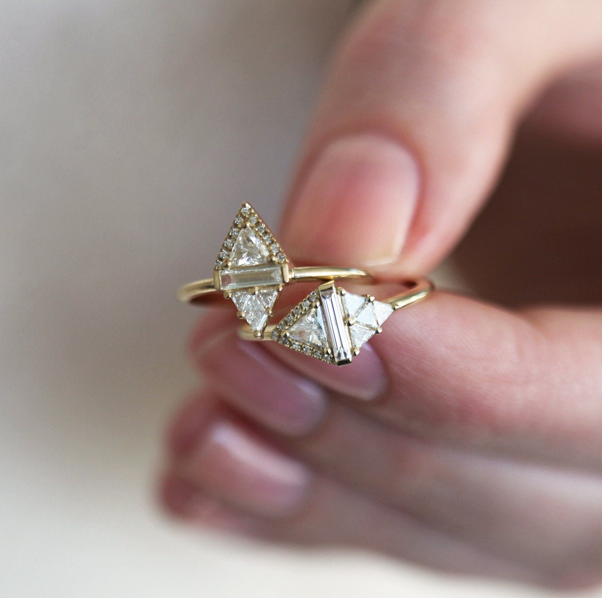 Rhombus Diamond Ring - Capucinne