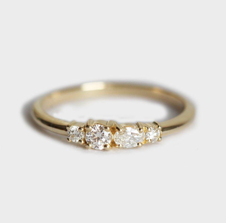 Rori Oval Diamond Cluster Ring-Capucinne