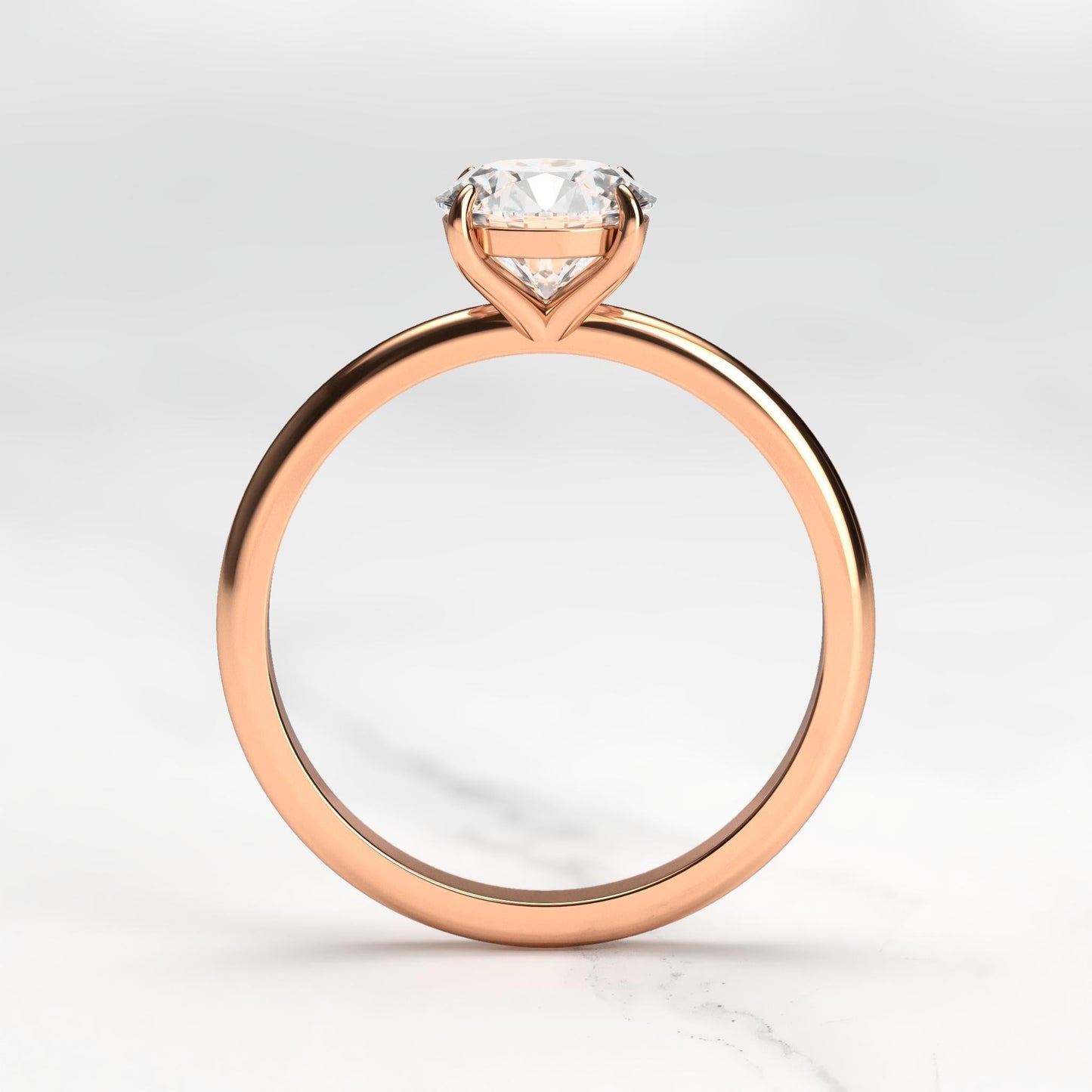 Okrugli pasijans moissanite prsten
