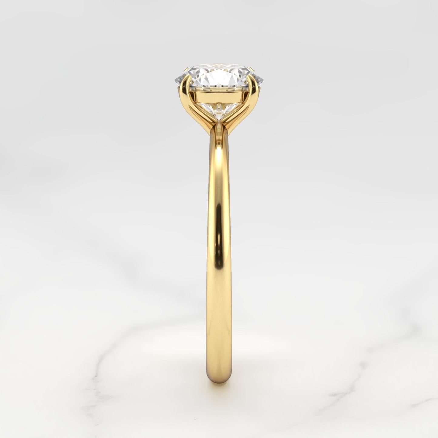 Okrugli pasijans moissanite prsten