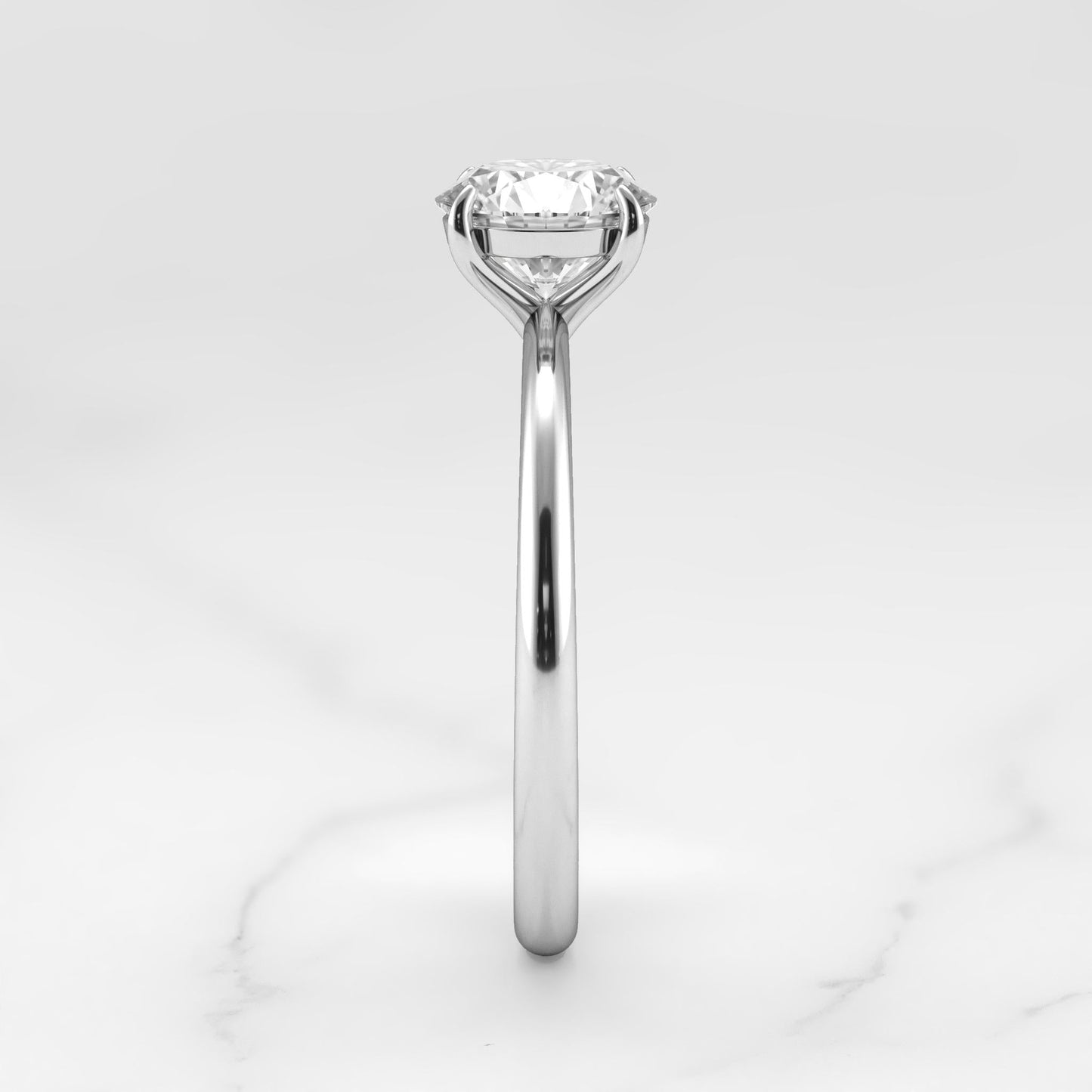 Okrugli pasijans moissanite prsten