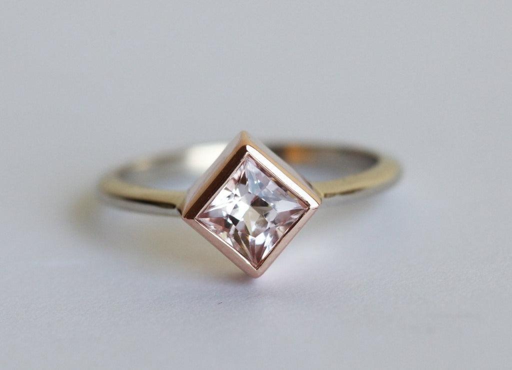 Prsten Princess Cut Morganita