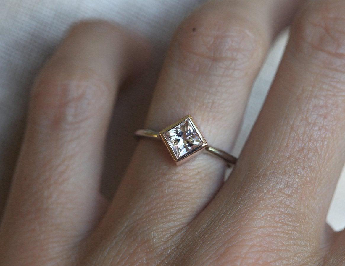 Prsten Princess Cut Morganita
