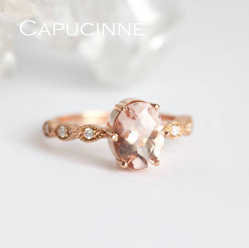 Ring Oval Morganit prsten