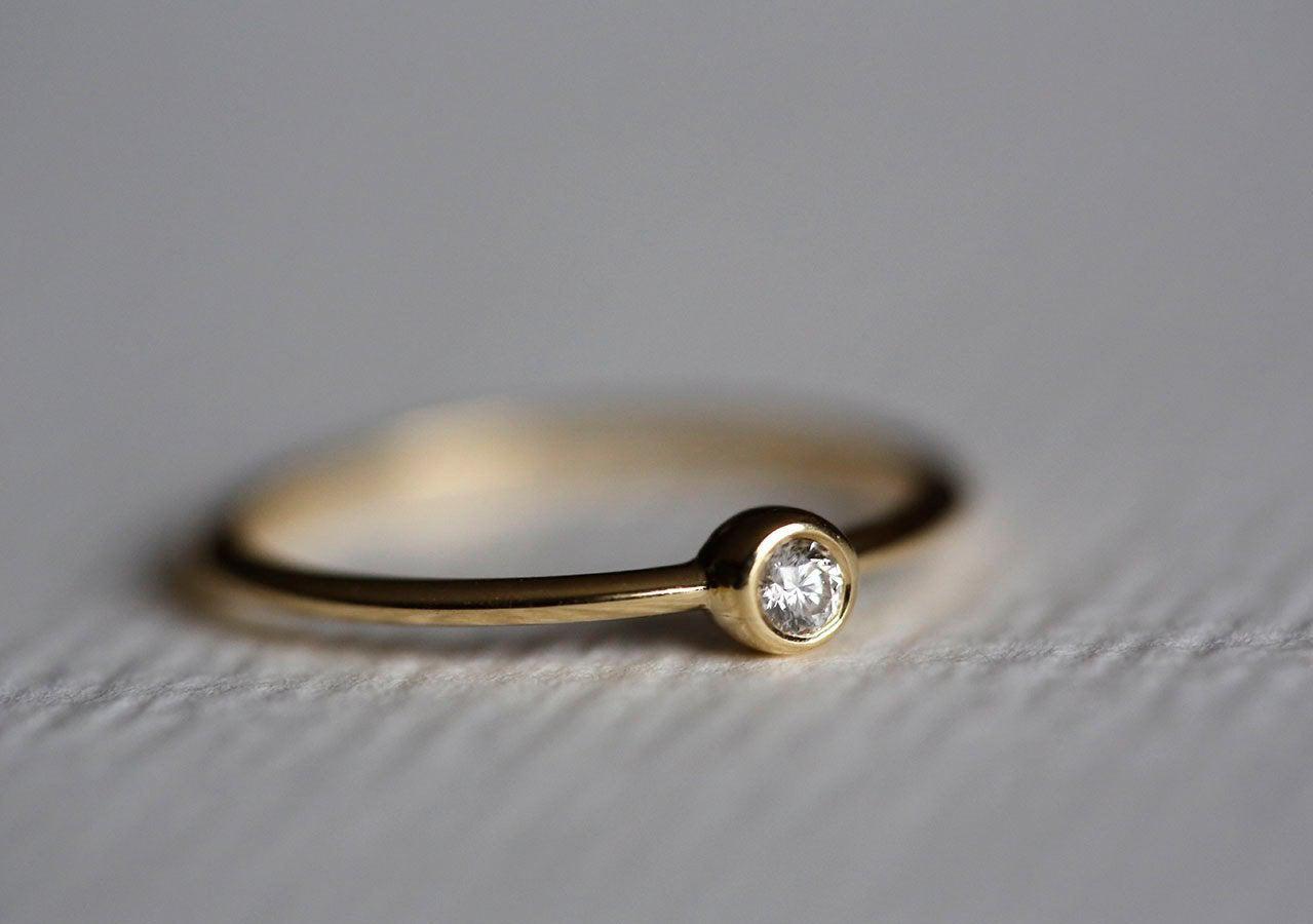 SOLITAIRE DIAMAND PRSTEN, TINI DIAMAND PRSTEN-Capucinne
