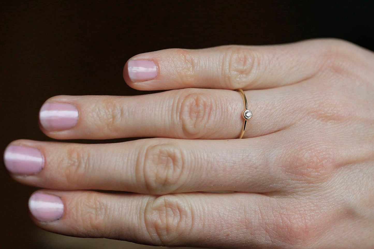 SOLITAIRE DIAMAND PRSTEN, TINI DIAMAND PRSTEN-Capucinne