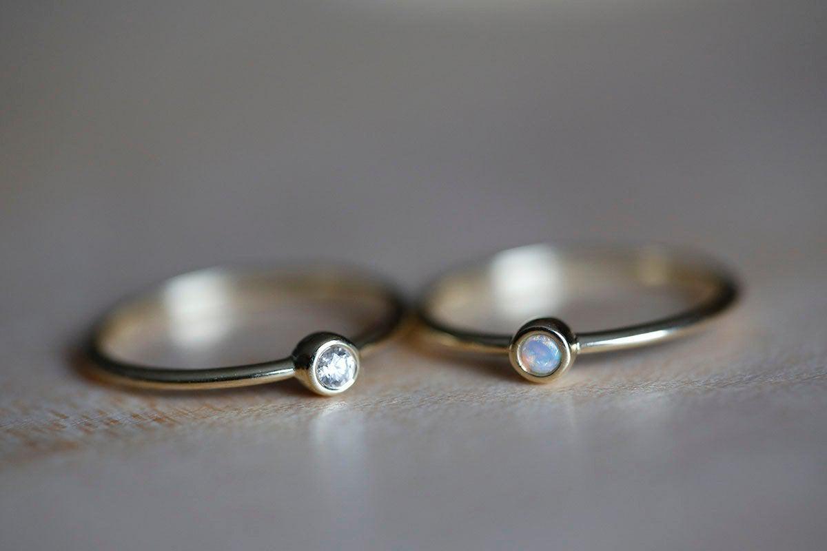 SOLITAIRE DIAMAND PRSTEN, TINI DIAMAND PRSTEN-Capucinne
