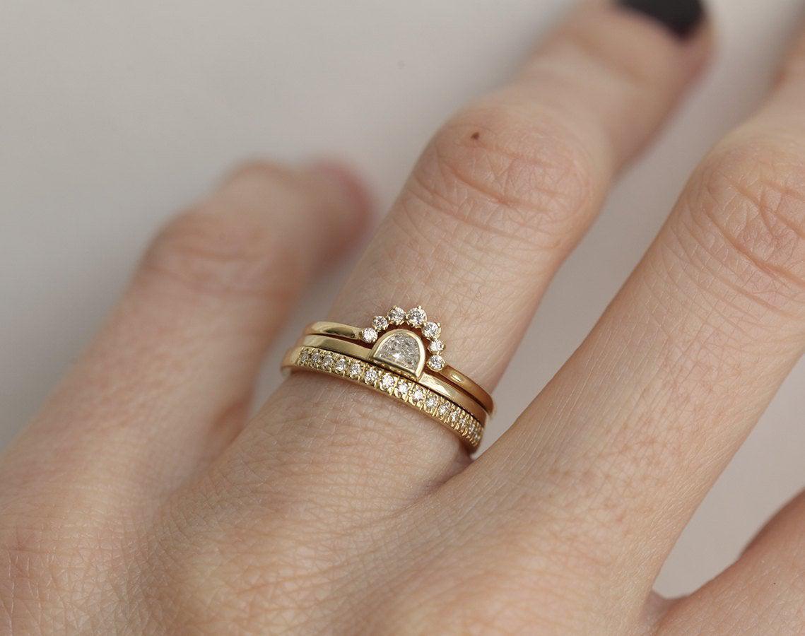 Sunset Diamond Ring Set-Capucinne