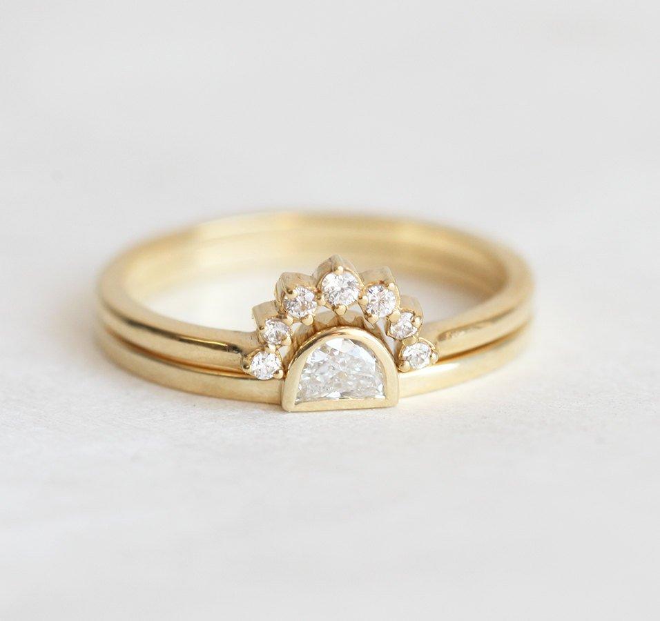Sunset Diamond Ring Set-Capucinne
