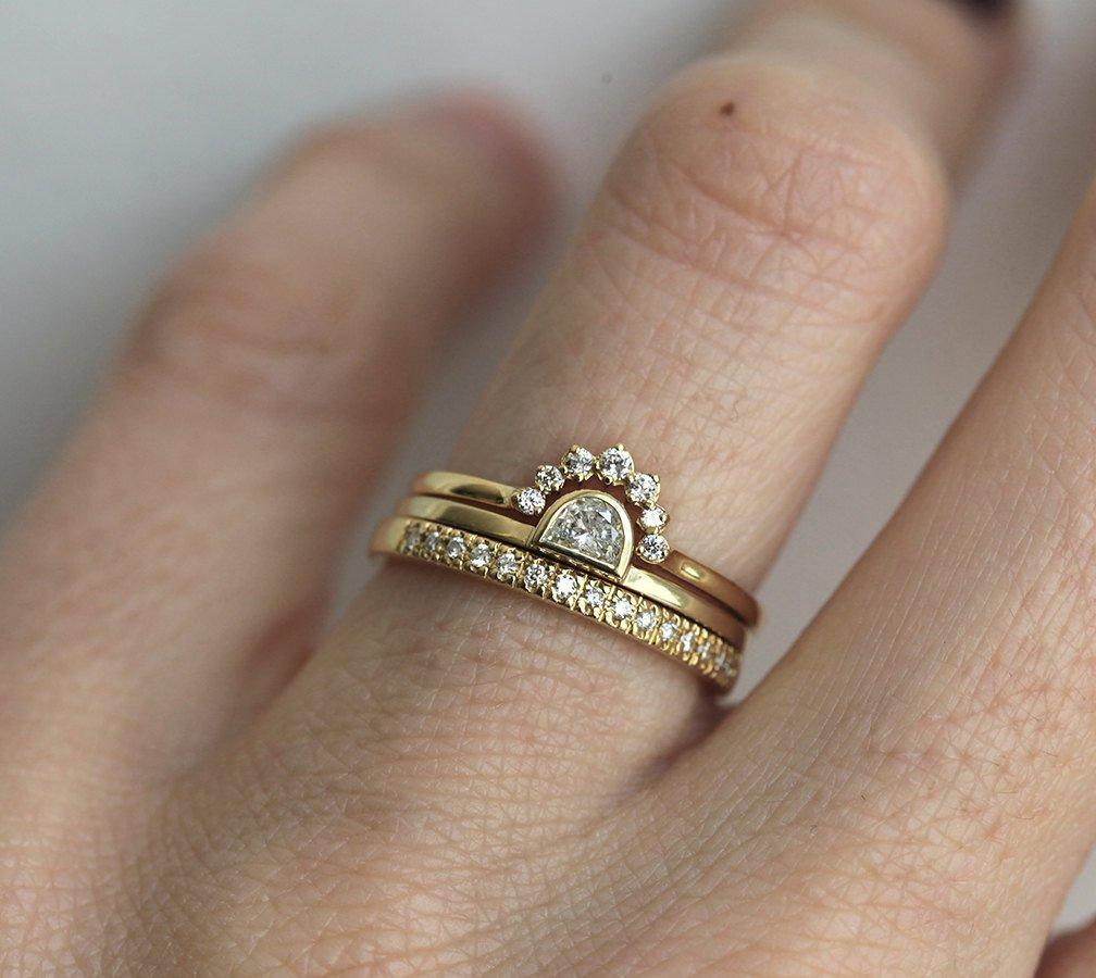 Sunset Diamond Ring Set-Capucinne