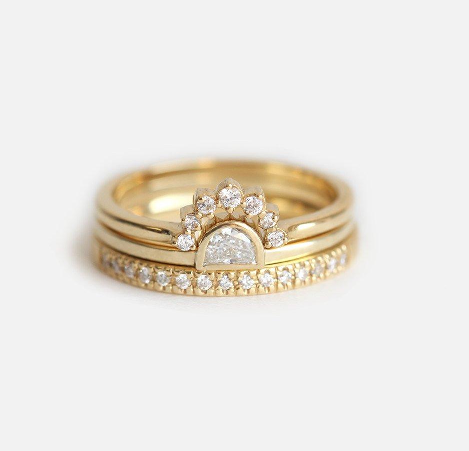 Sunset Diamond Ring Set-Capucinne