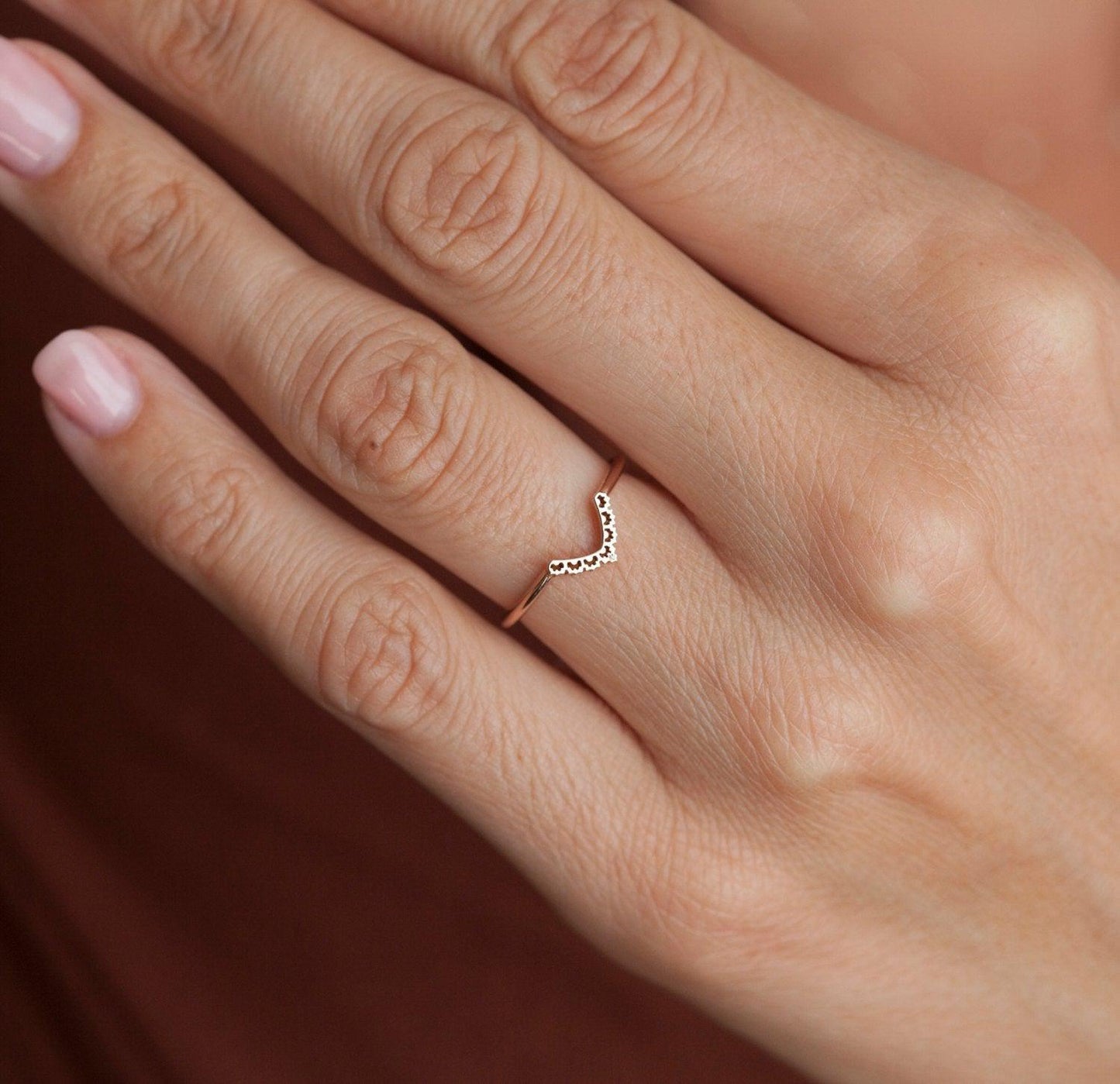 Vedding Ring, 14K Gold Ring-Capucinne