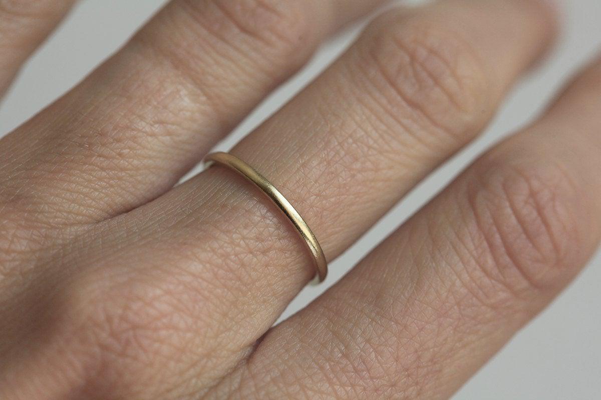 Vedding Ring, 14K Gold Ring-Capucinne