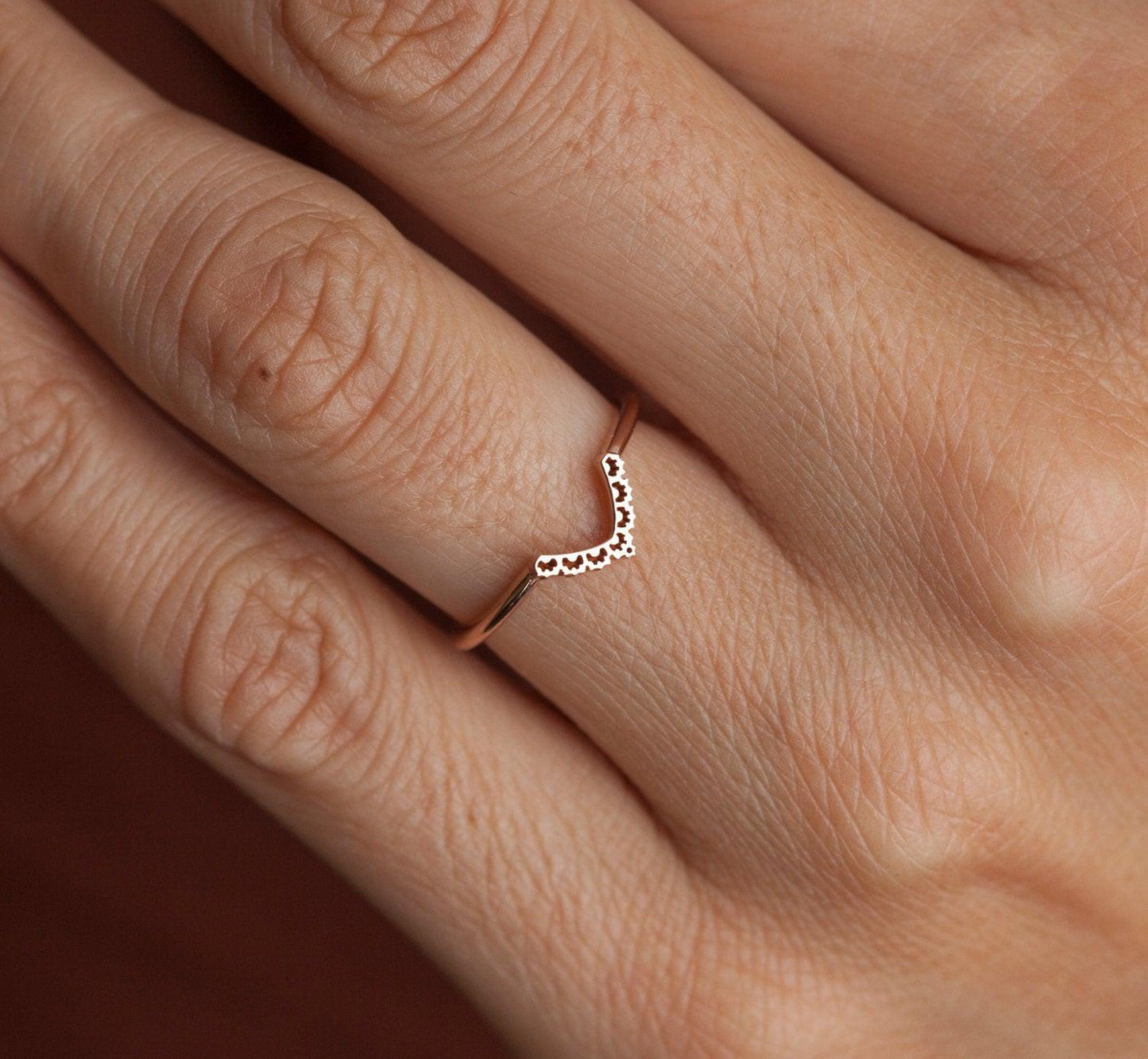 Vedding Ring, 14K Gold Ring-Capucinne