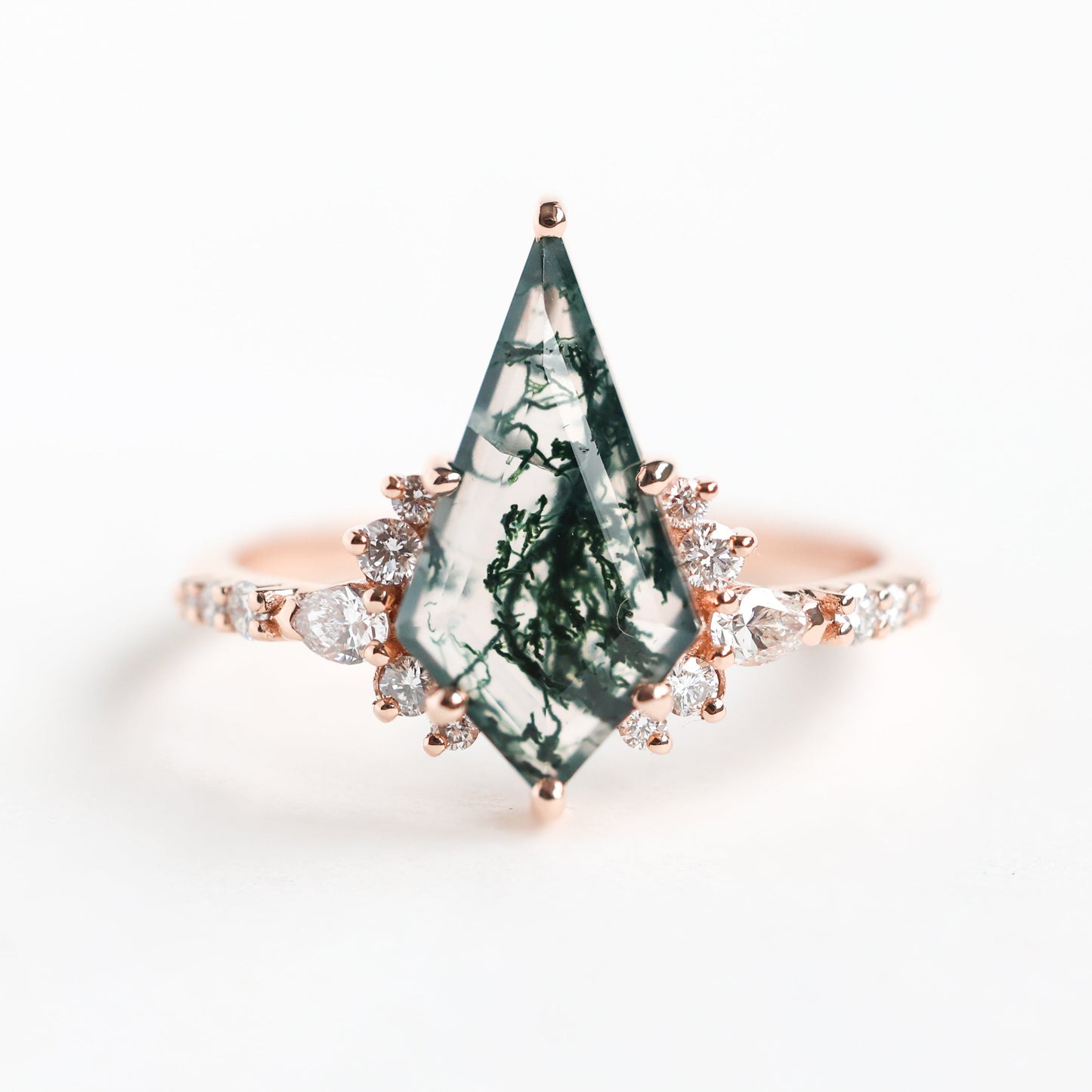 ABIGAIL Kite Moss Agate AND DIAMAND SET | Prstenovi | Capucinne