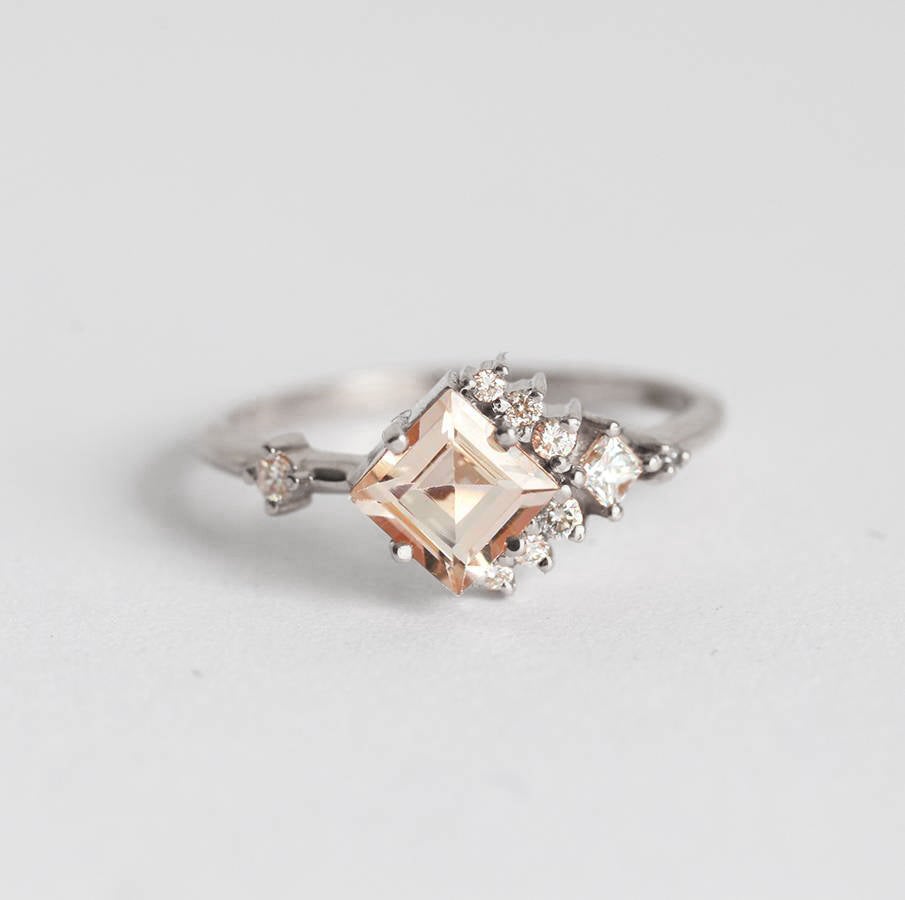 Prsten Princess Cut Morganita