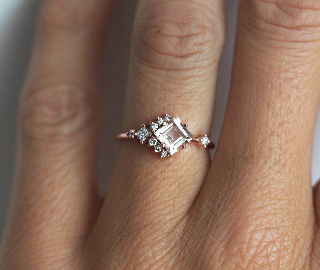 Prsten Princess Cut Morganita