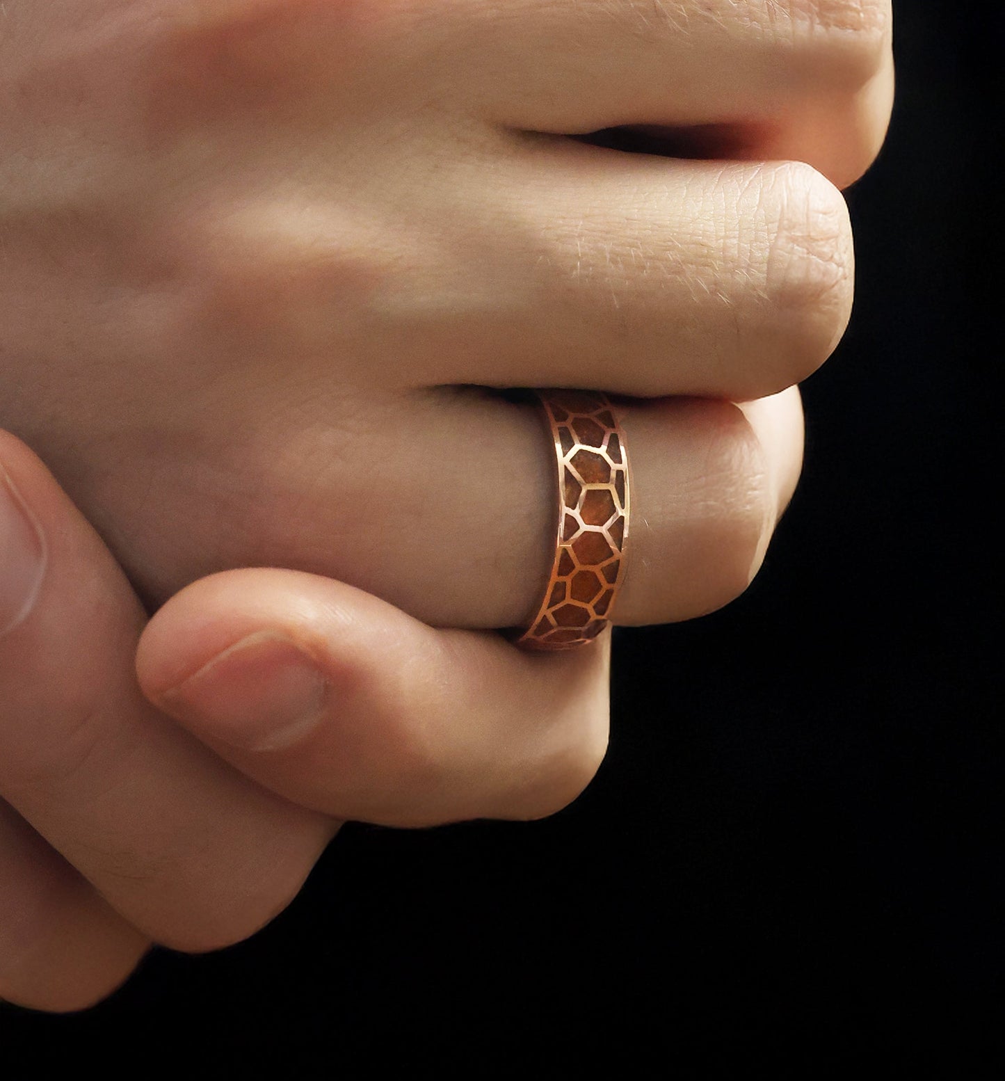 Carnelian Inlay Muška Burma od Roze Zlata